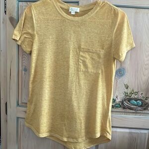 Ultra Flirt Mustard Short Sleeve Tee